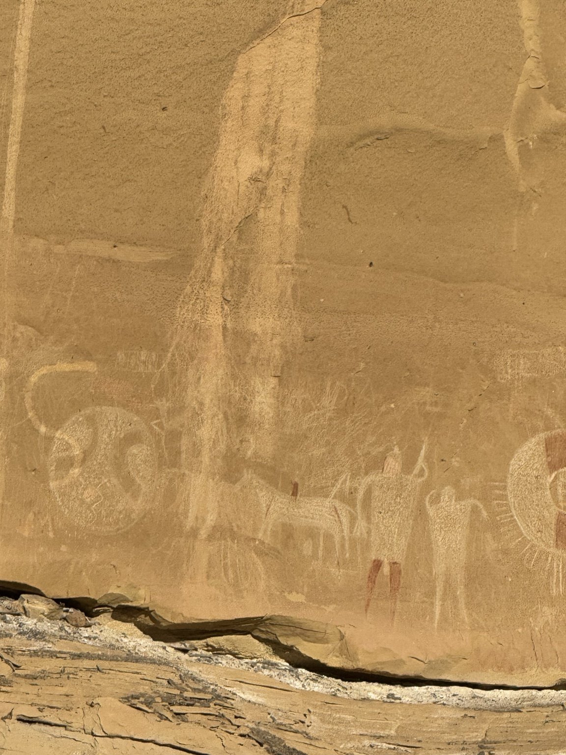Faint weathered rock imagery